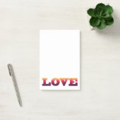 Post-it® Mot d'amour violet, notes postées rose (Bureau)