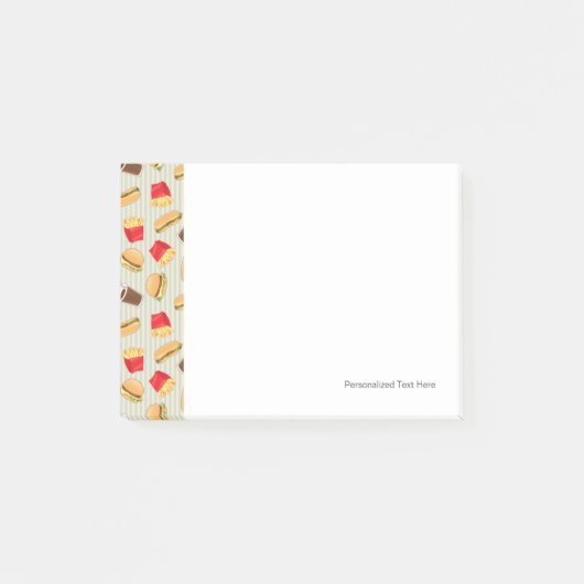 Post-it® Motif 2 d'aliments de préparation rapide (Devant)