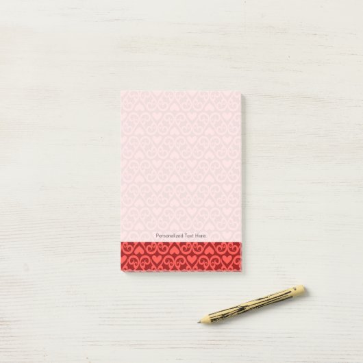 Post-it® Motif 2 de Valentine (Sur un bureau)