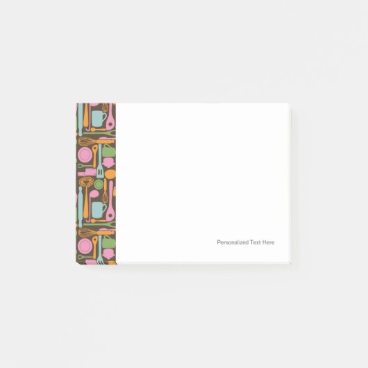 Post-it® Motif 3 d'ustensiles de cuisine (Devant)