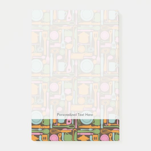 Post-it® Motif 3 d'ustensiles de cuisine (Devant)