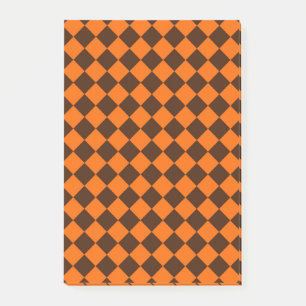 Post-it® Motif à carreaux diamant orange marron