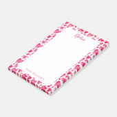 Post-it® Motif à coeur rose pour faire des notes (Incliné)
