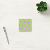Post-it® Motif à fleurs vert violet rétro Y2K (Bureau)