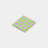 Post-it® Motif à fleurs vert violet rétro Y2K (Incliné)