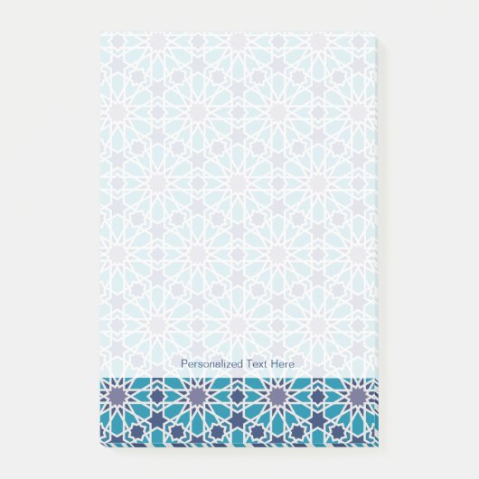 Post-it® Motif abstrait dans bleu et gris (Devant)