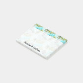 Post-it® Motif abstrait de palmier d'aquarelle (Incliné)