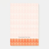 Post-it® Motif abstrait de textile de zigzag de rouge (Devant)