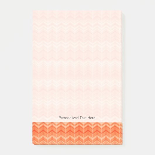 Post-it® Motif abstrait de textile de zigzag de rouge (Devant)