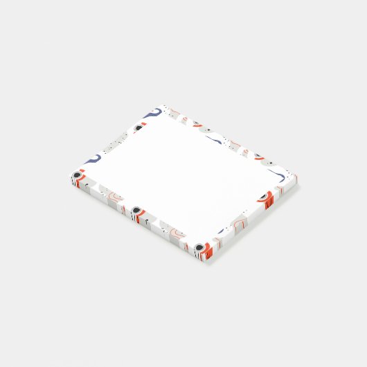 Post-it® Motif Abstrait des tourbillons et des cercles (Incliné)