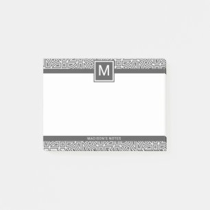 Post-it® Motif Abstrait géométrique monogramme personnali