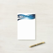 Post-it® Motif Abstrait moderne Blue Wave (Sur un bureau)