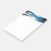 Post-it® Motif Abstrait moderne Blue Wave (Incliné)