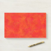 Post-it® Motif Abstrait Orange Rouge (Sur un bureau)