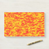 Post-it® Motif Abstrait orange rouge jaune (Sur un bureau)