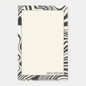 Post-it® Motif Abstrait Retro Black Swirl (Devant)
