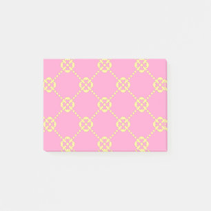 Post-it® Motif abstrait rose et jaune
