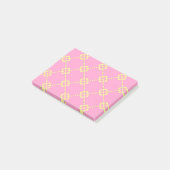 Post-it® Motif abstrait rose et jaune (Incliné)