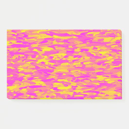 Post-it® Motif Abstrait rose jaune orange (Devant)