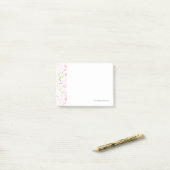 Post-it® motif affichant floral (Sur un bureau)