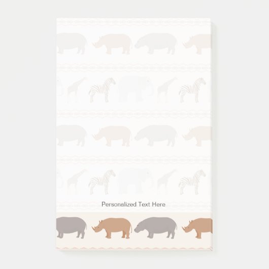 Post-it® Motif africain 1 d'animaux (Devant)