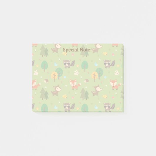 Post-it® Motif Animal De Forêt Cute Pour Les Enfants (Devant)