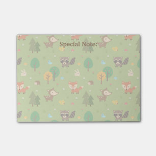 Post-it® Motif Animaux de Forêt Mignon pour Enfants