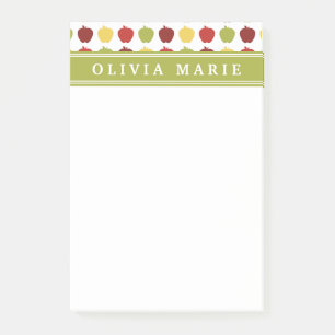 Post-it® Motif Apple élégant avec nom personnalisé