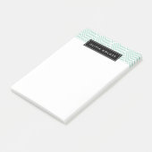 Post-it® Motif Aqua et Black Chevron (Incliné)