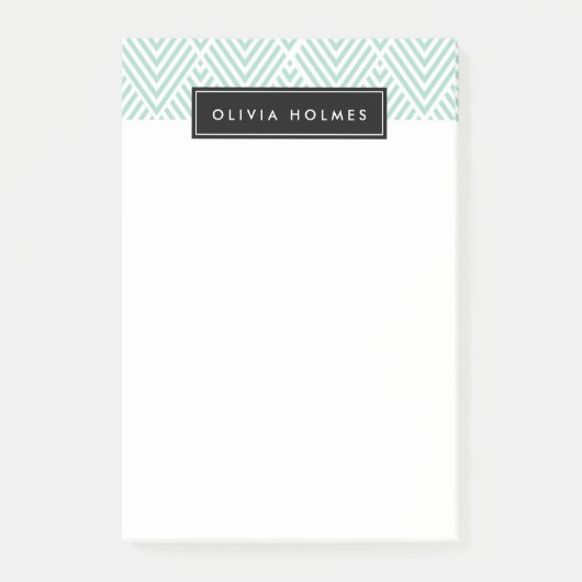 Post-it® Motif Aqua et Black Chevron (Devant)