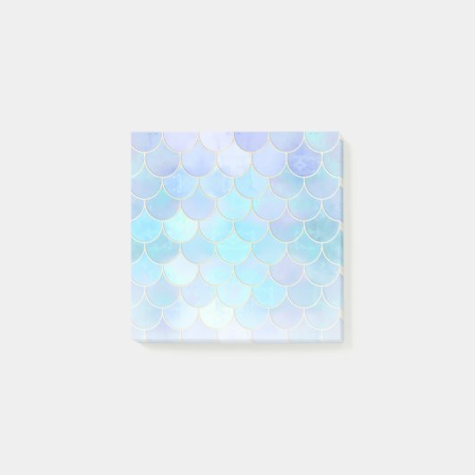 Post-it® Motif Aqua Pearlescent & Gold Mermaid (Devant)