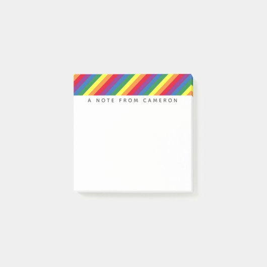 Post-it® Motif arc-en-ciel diagonal (Devant)