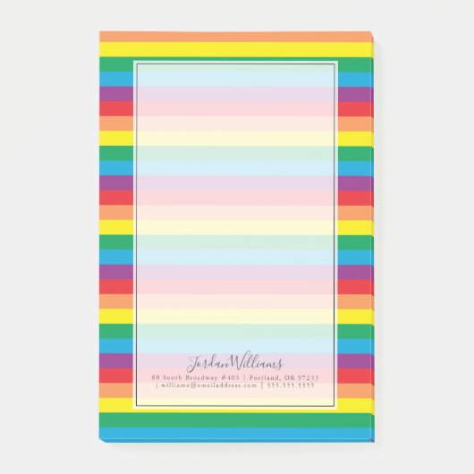 Post-it® Motif arc-en-ciel simple (Devant)