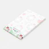 Post-it® motif arrière - plan de choux à fleurs pastel (Incliné)