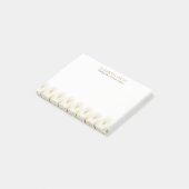 Post-it® Motif Art déco géométrique blanc et or (Incliné)