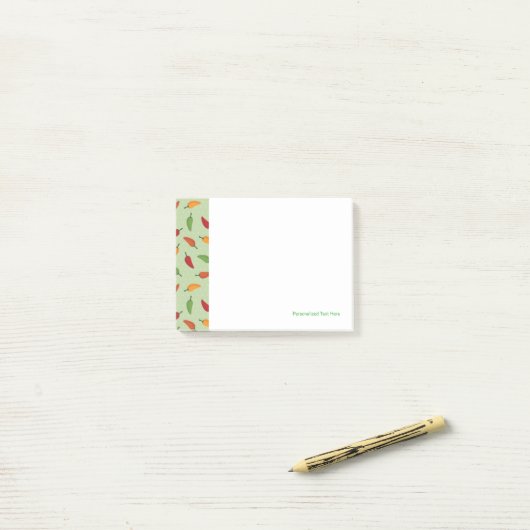 Post-it® motif au piment (Sur un bureau)