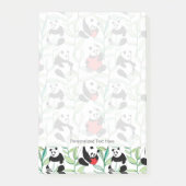 Post-it® motif aux charmants pandas aux coeurs (Devant)