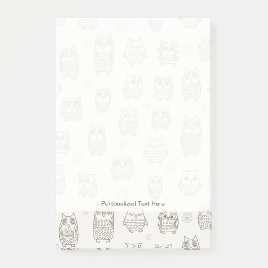 Post-it® Motif aux hiboux (Devant)
