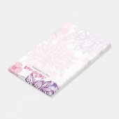 Post-it® Motif aux maîtres roses et dahlia (Incliné)