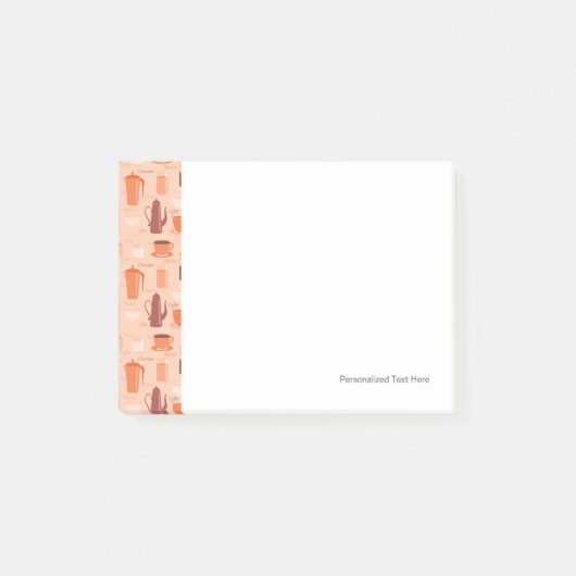 Post-it® Motif avec boissons et texte (Devant)