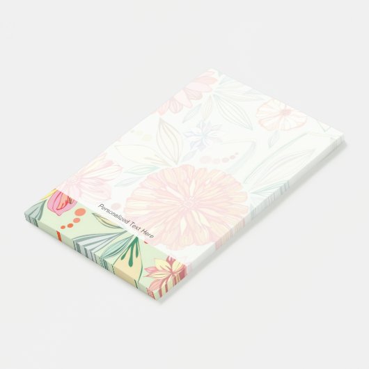 Post-it® Motif avec des asters (Incliné)