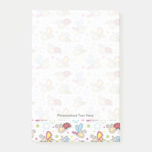 Post-it® motif avec des insectes (Devant)