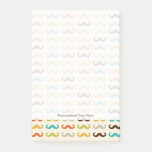 Post-it® Motif avec la moustache (Devant)