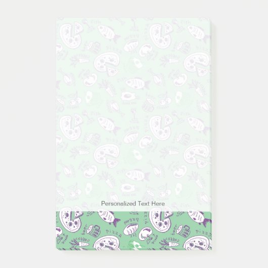 Post-it® Motif avec la nourriture (Devant)
