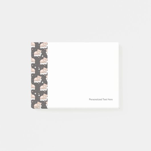 Post-it® motif avec le petit sommeil d'ours (Devant)
