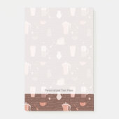 Post-it® Motif avec les éléments relatifs de café (Devant)