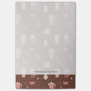 Post-it® Motif avec les éléments relatifs de café