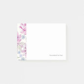 Post-it® Motif avec les fleurs roses (Devant)