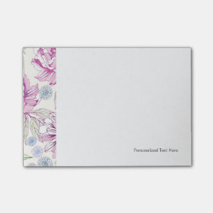 Post-it® Motif avec les fleurs roses