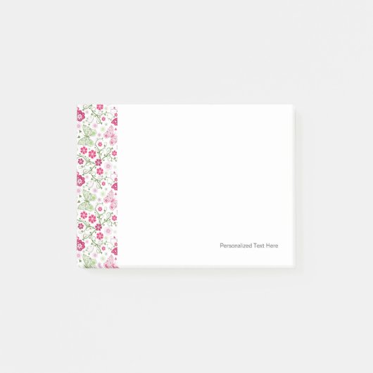Post-it® Motif blanc floral (Devant)